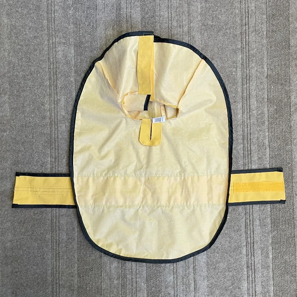 Yellow & Black Raincoat With Reflective for Dogs In Size Medium - Picture 6 of 9